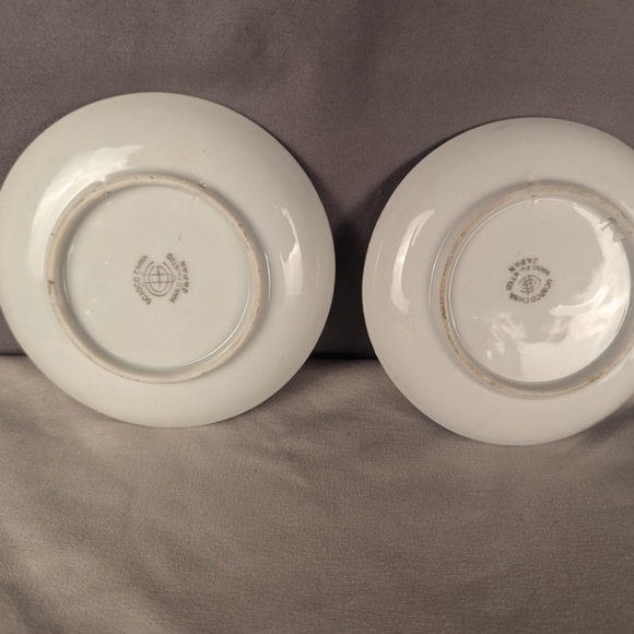Ucagco miniature plates made in Japan and hand painted, set of 5, approx 4" wide - Picture 7 of 13